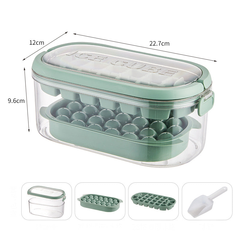 2 In 1 Ice Cube Mould Ice Tray Making Box