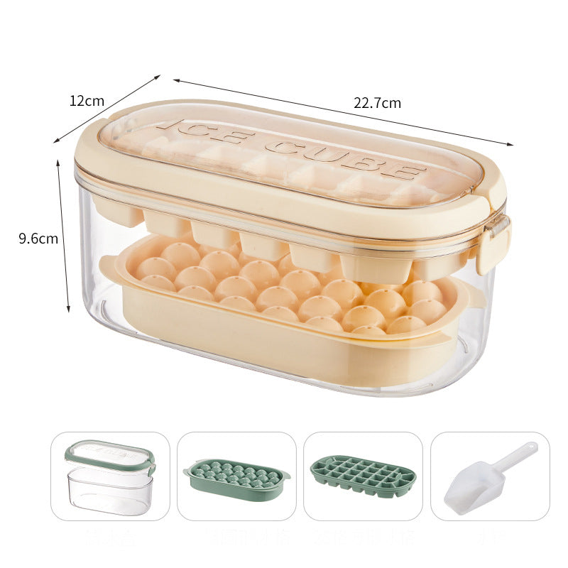 2 In 1 Ice Cube Mould Ice Tray Making Box