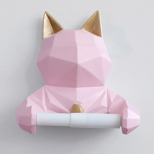 Animal Head Statue Figurine Hanging Tissue Holder