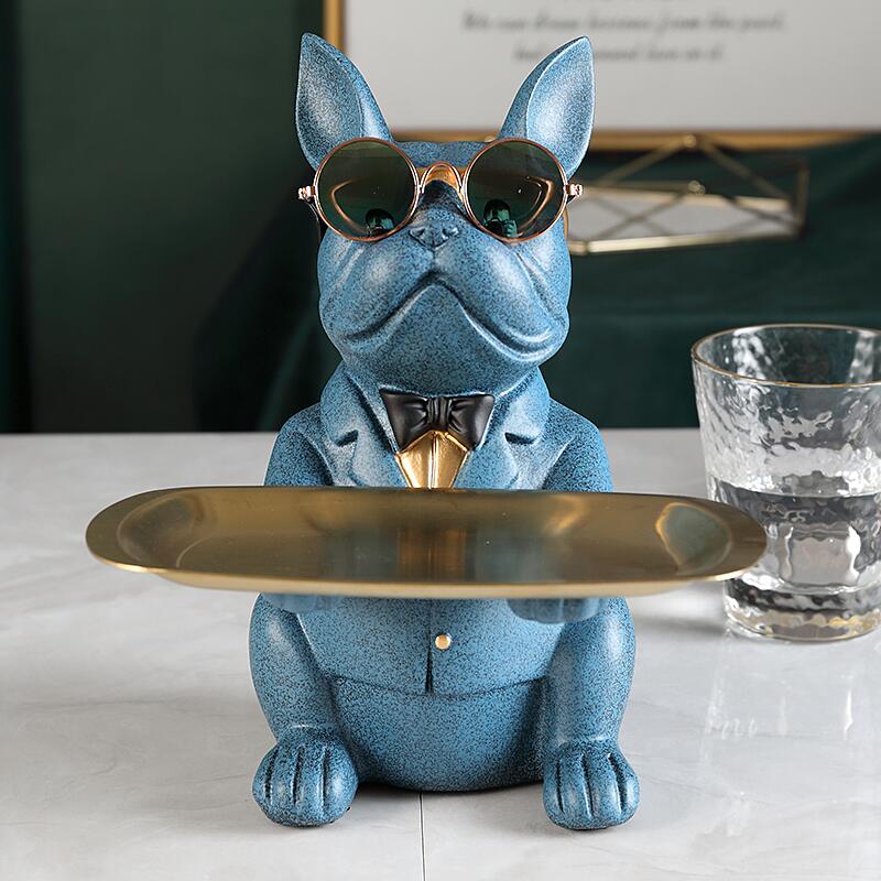 Figurine Cool Bulldog Sculpture Table Decoration